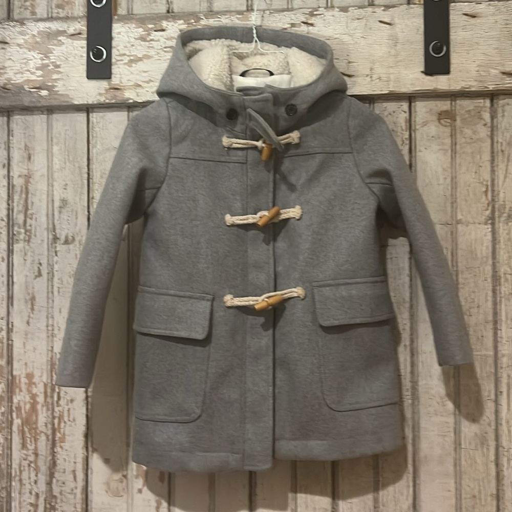 J Crew Crewcuts Light Gray Wool Toggle Coat